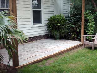 completed cultured bluestone patio pic