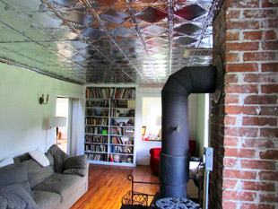 tin ceiling installation 2