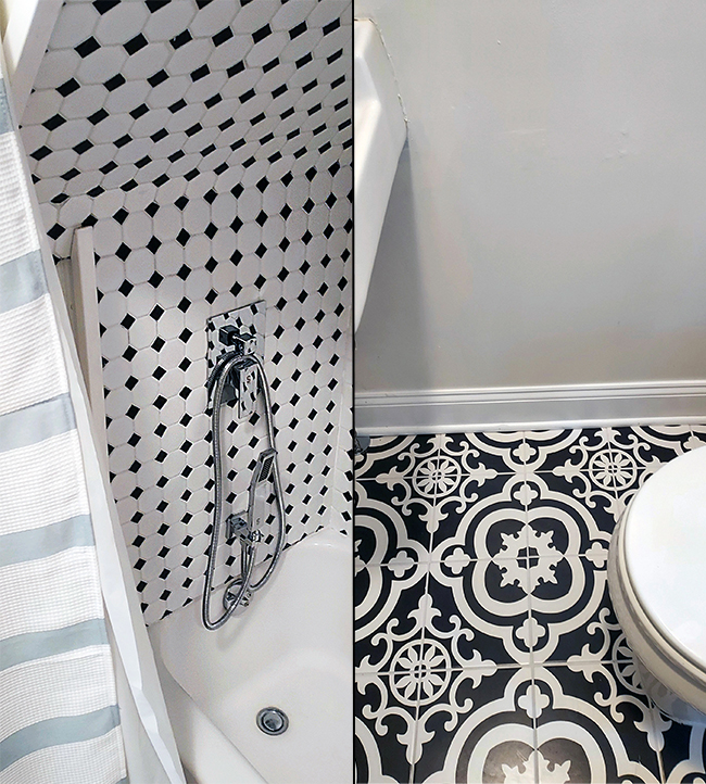 Tub shower tiled wall and bathroom floor replaced