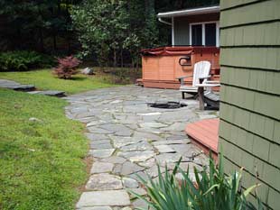 bluestone patio and firepit