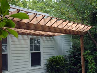 pergola over blueston patio